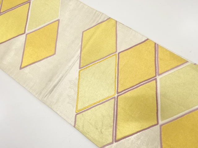 JAPANESE KIMONO / ANTIQUE KIMONO / SILK / WOVEN RHOMBUS